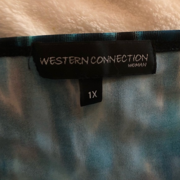 Teal and black popover top - Picture 2 of 3